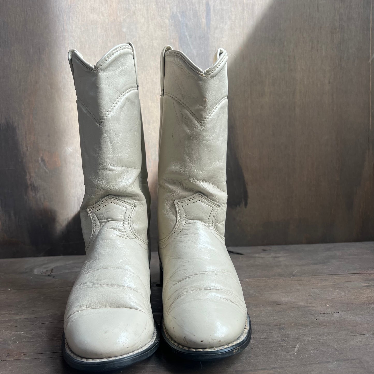 Custom Made White Roper Boots