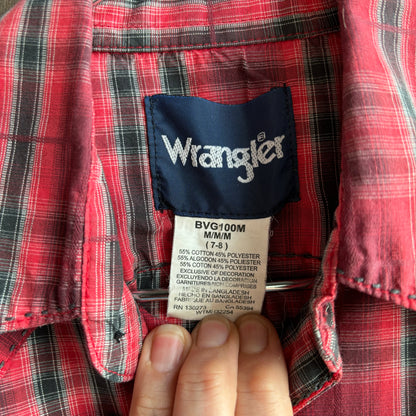 Wrangler Kids Red Button Up