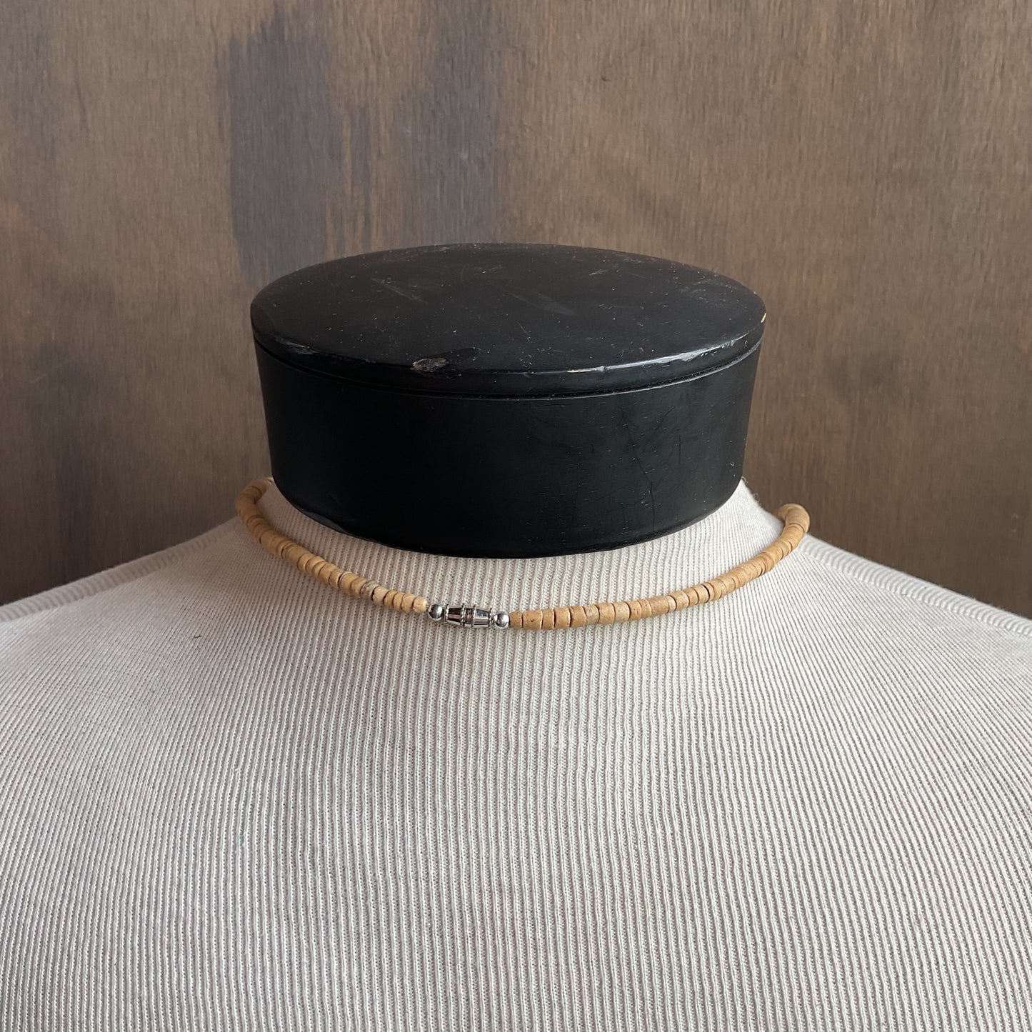 Wooden Disc Bead Necklace