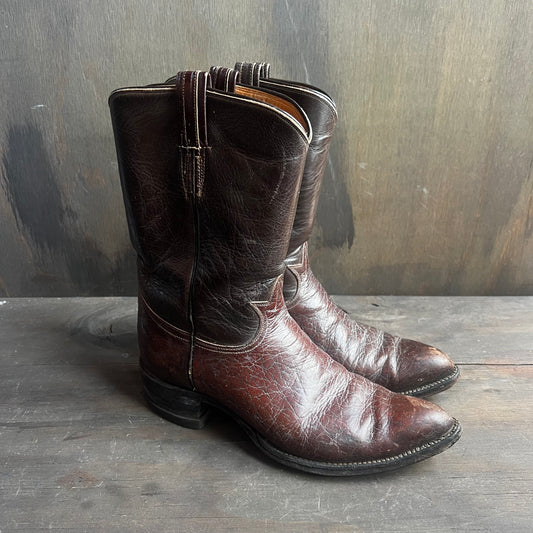 Tony Lama Dark Leather Short Boots