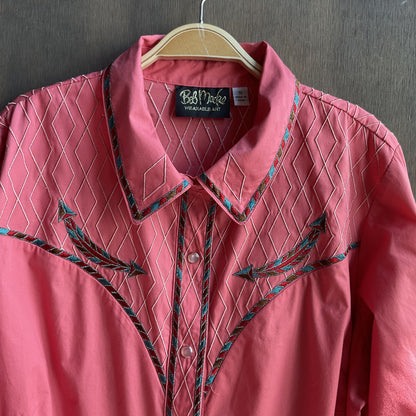 Bob Mackie Pink Pearlsnap