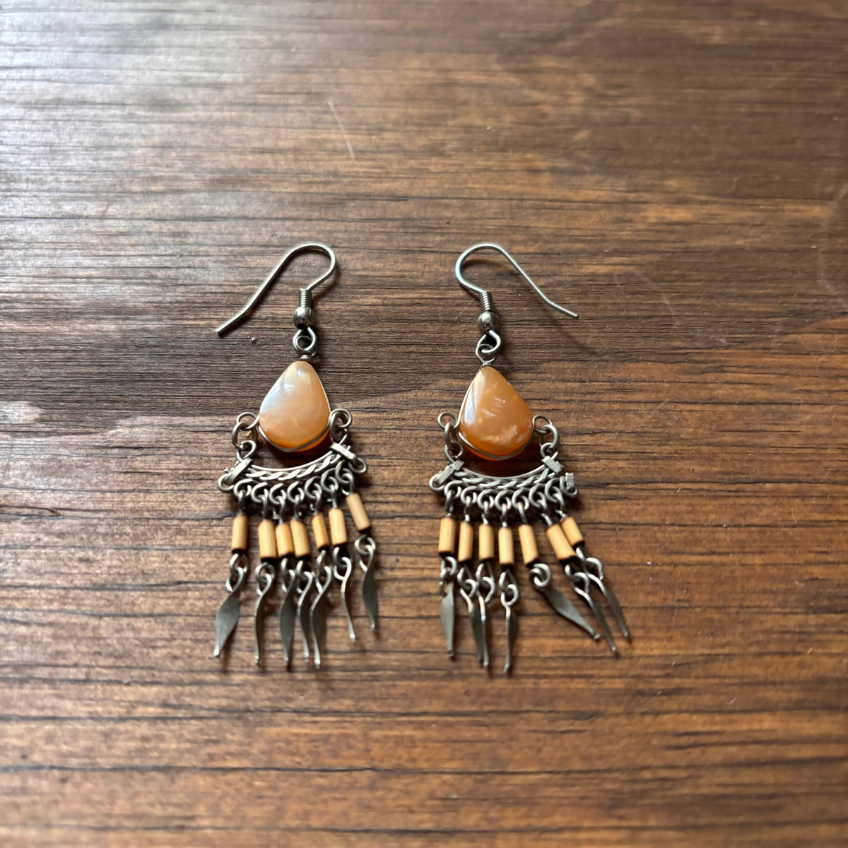 Tan Stone Earrings