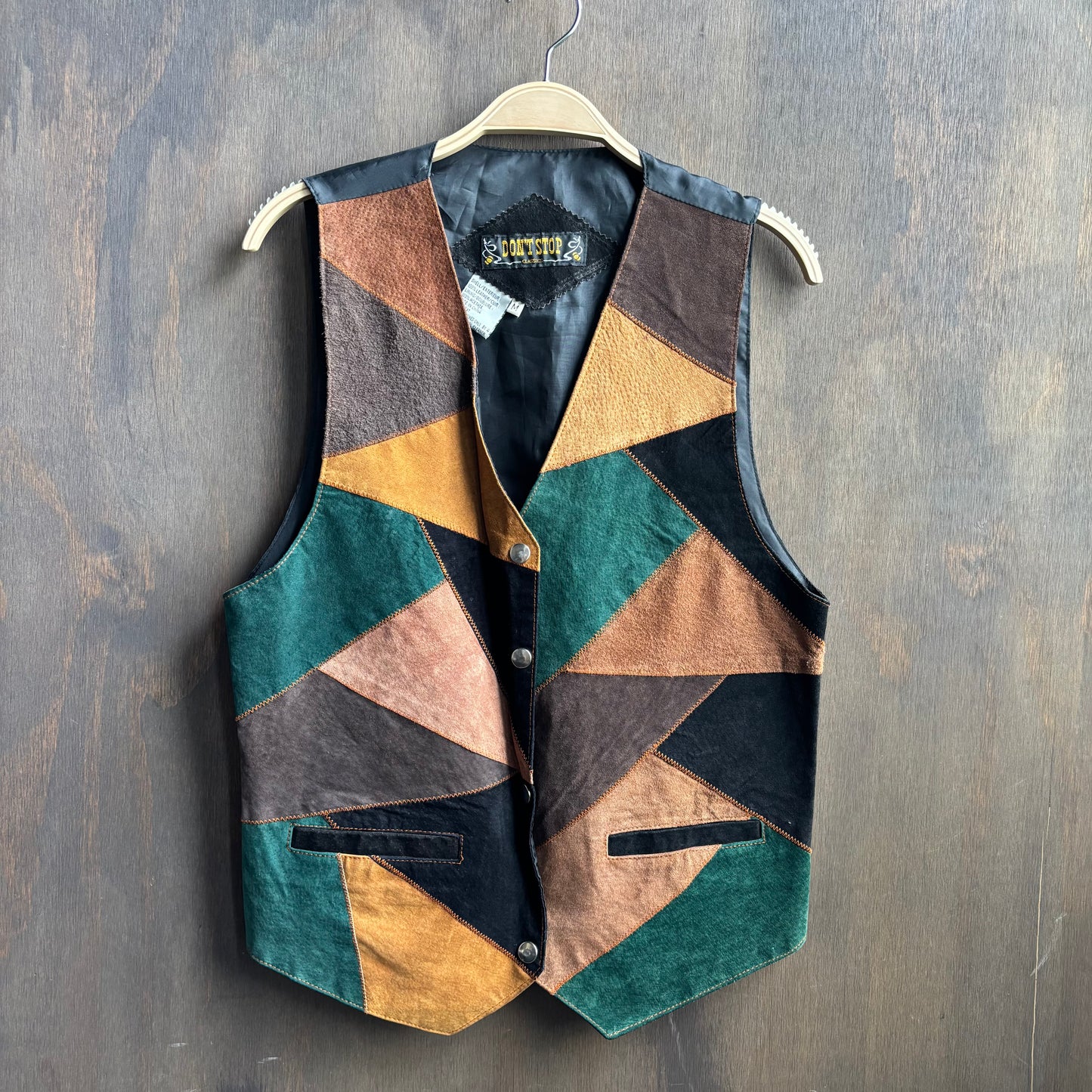 Patchwork Leather Vest