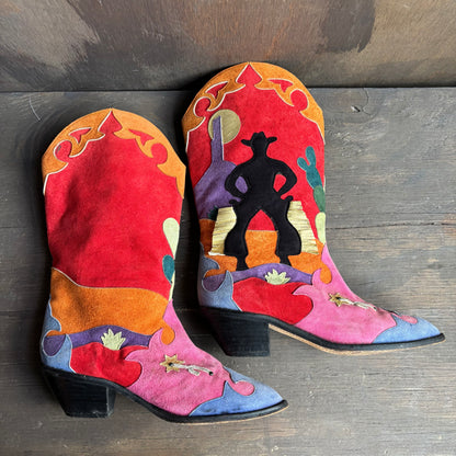 Zalo Multicolor Leather Boots