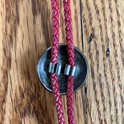 1941 Half Dollar Bolo with Red Leather Tie