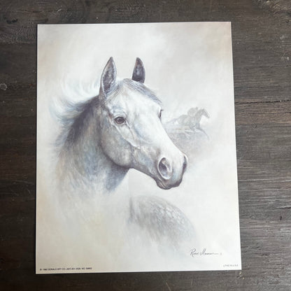 Ruane Manning White Horse Art Print