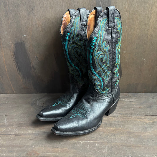 J.D. Dillon Black and Neon Boots