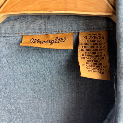 Wrangler Chambray Pearl Snap