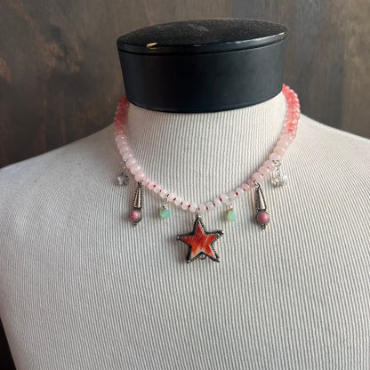 Ostrich Moon Star Necklace