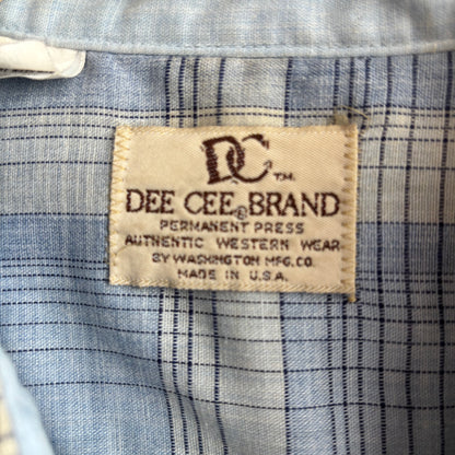 Vintage Dee Cee Brand Plaid Pearl Snap