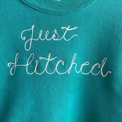 Custom Teal "Gettin Hitched" Sweatshirt