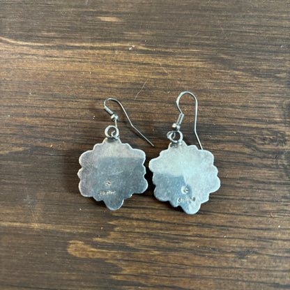 Sterling Turquoise Flower Earrings