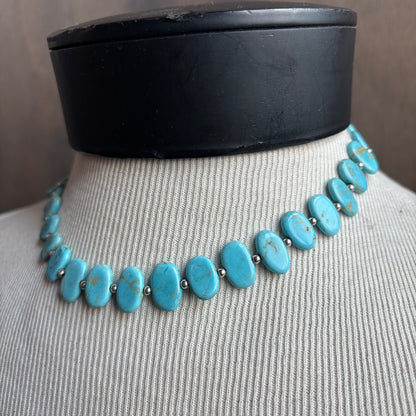 Oval Turquoise Stone Necklace