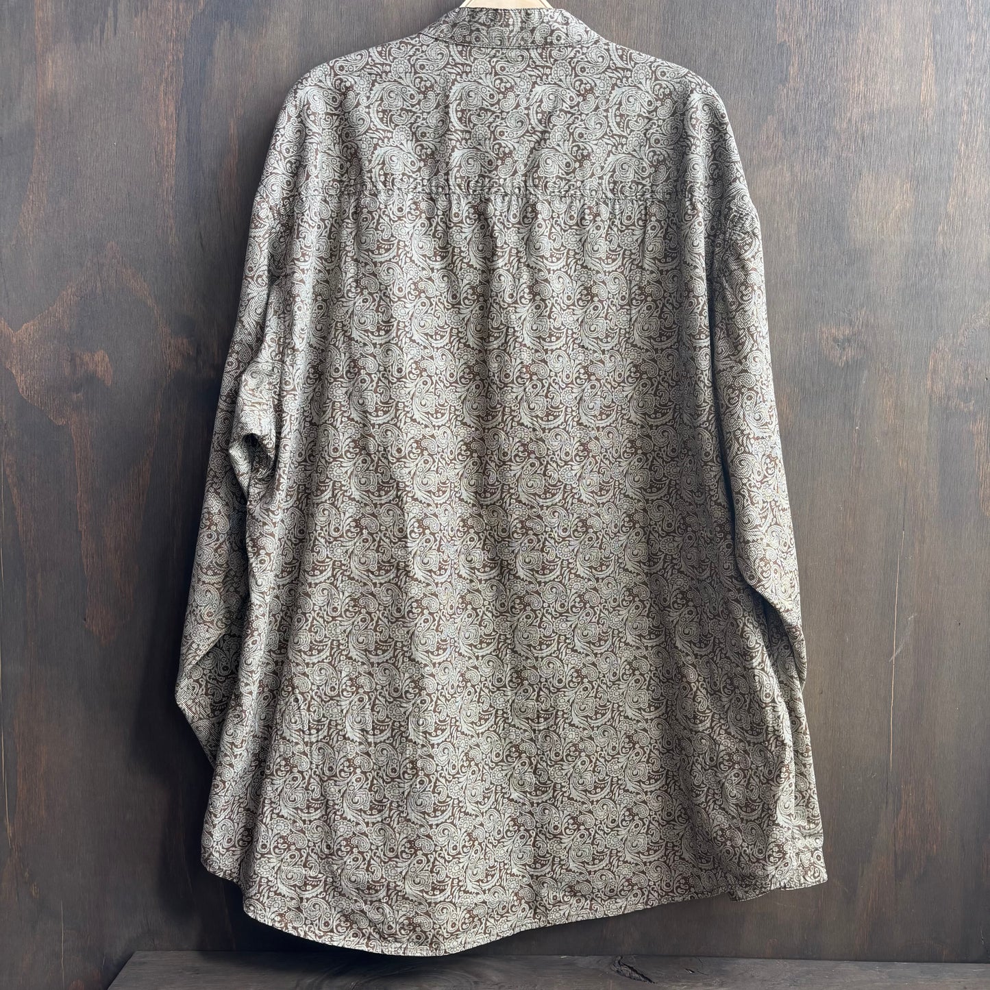 Scully Band Collar Paisley Button Up