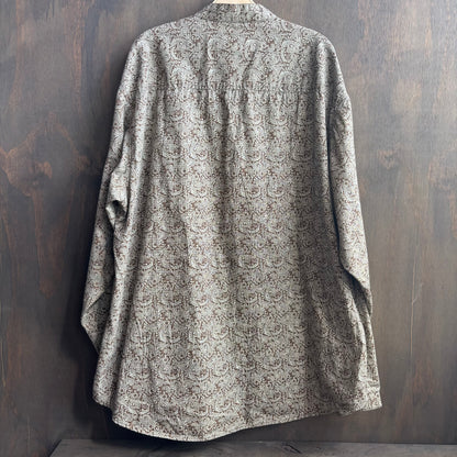 Scully Band Collar Paisley Button Up