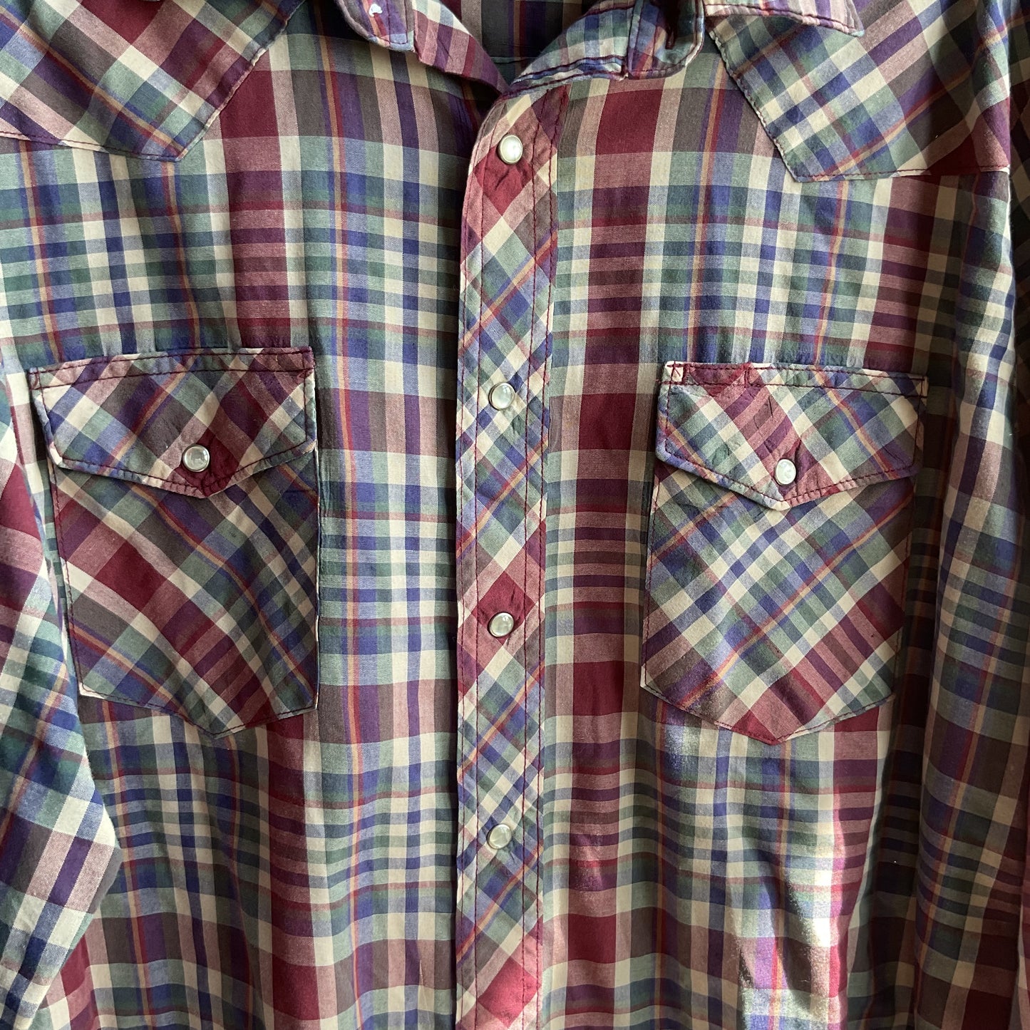 Wrangler Plaid Pearl Snap
