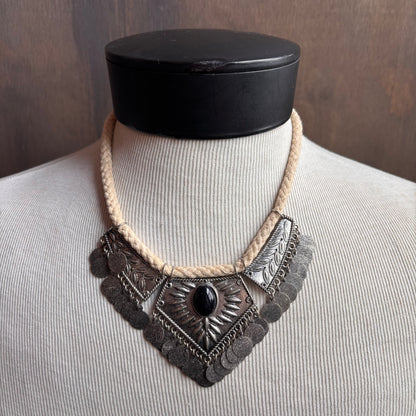 Three-Piece Metal Collar Necklace