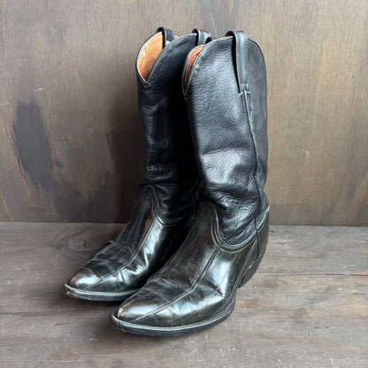 Vintage Custom Black Eel Boots