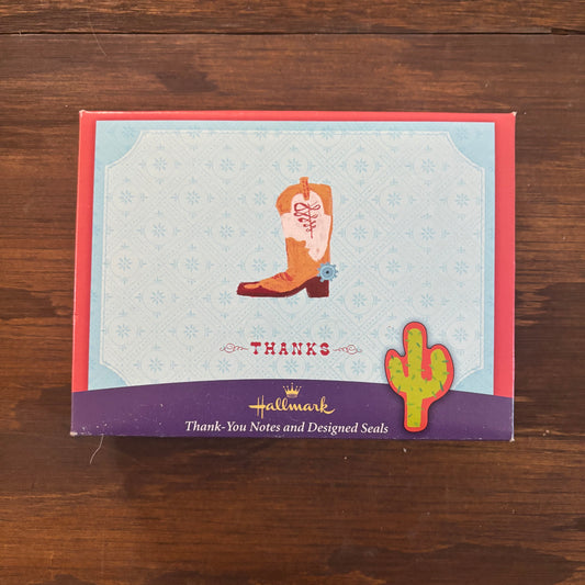 Cowboy Boot Thank You Notes