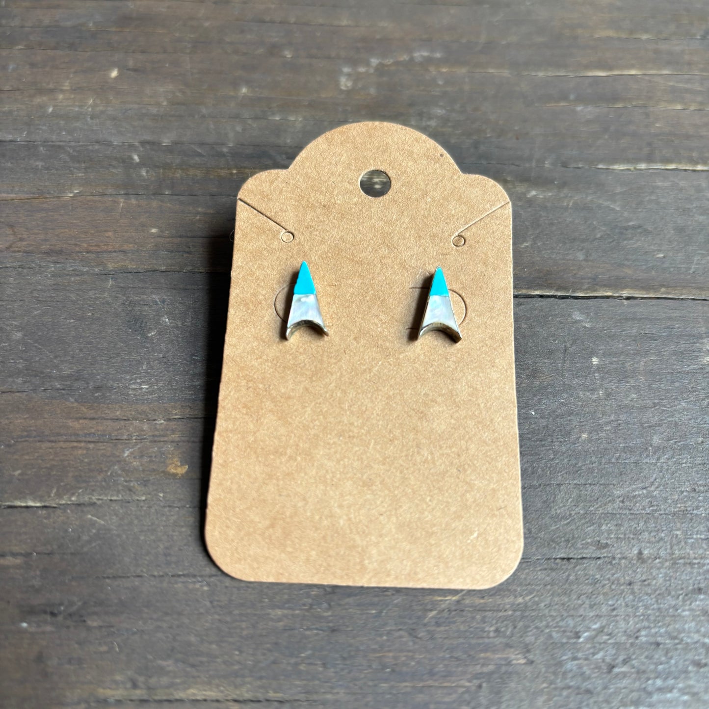 Silver Arrow Tip Stud Earrings