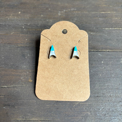 Silver Arrow Tip Stud Earrings