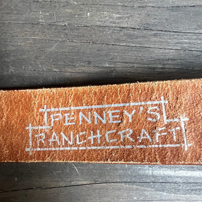 Penney’s Ranchcraft Tooled Leather Kids Belt