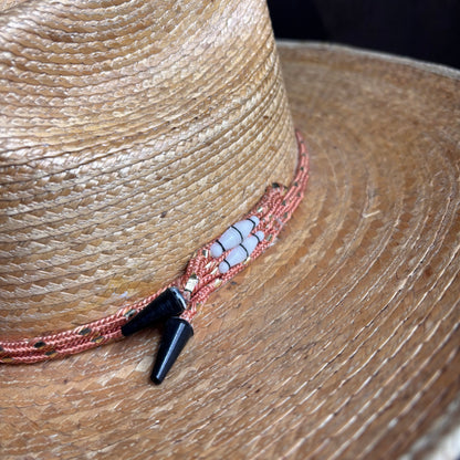 Vintage Straw Hat with Chin Strap