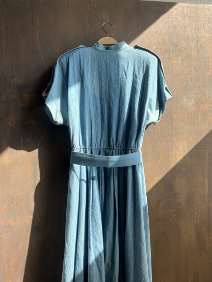 D. Frank Denim Maxi Dress