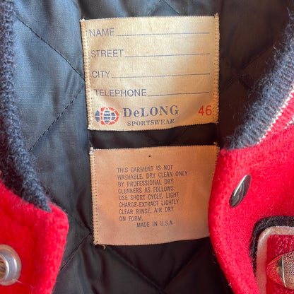 Vintage 1987 Red and Black Letterman's Jacket