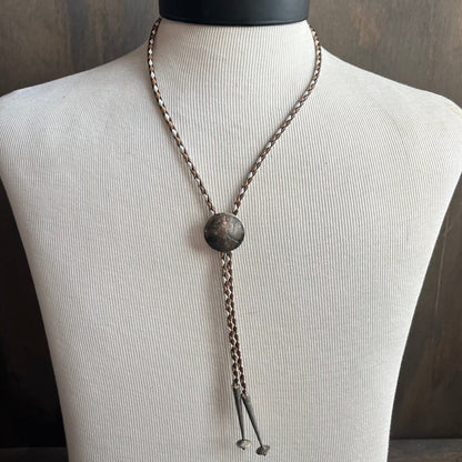 1935 Walking Liberty Coin Bolo on Multi-Tone Tie
