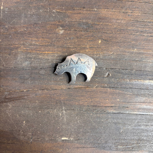 Vintage Sterling Silver Bear Pin