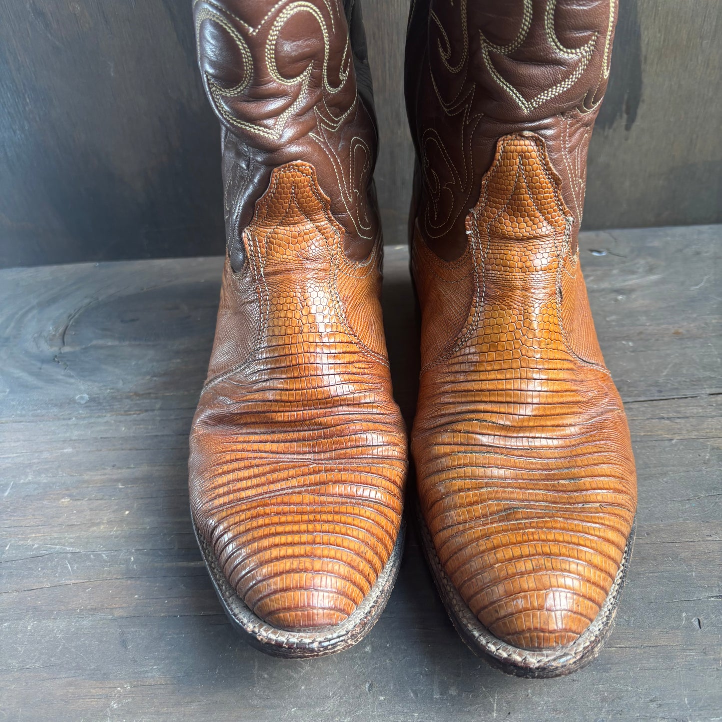 Tony Lama Tan Reptile Boots