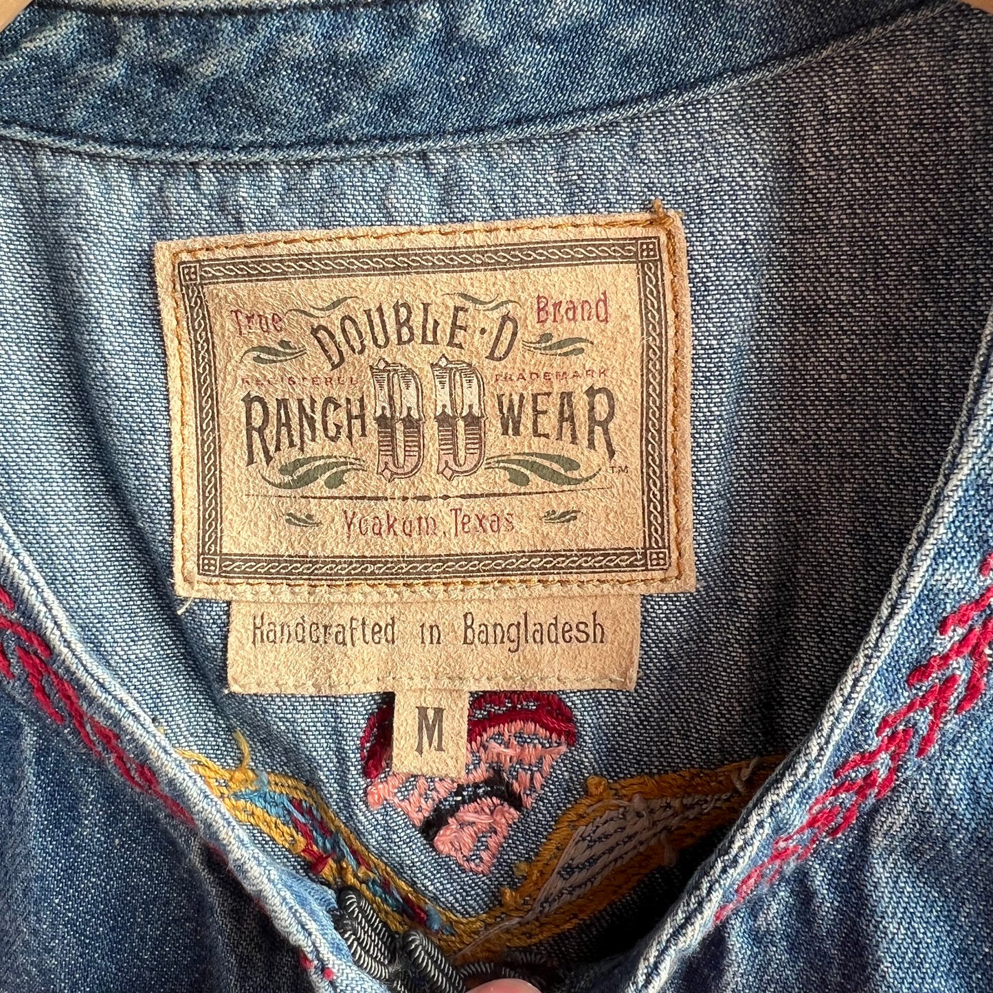 Double D Ranch Wear Denim Vest with South Western Designs