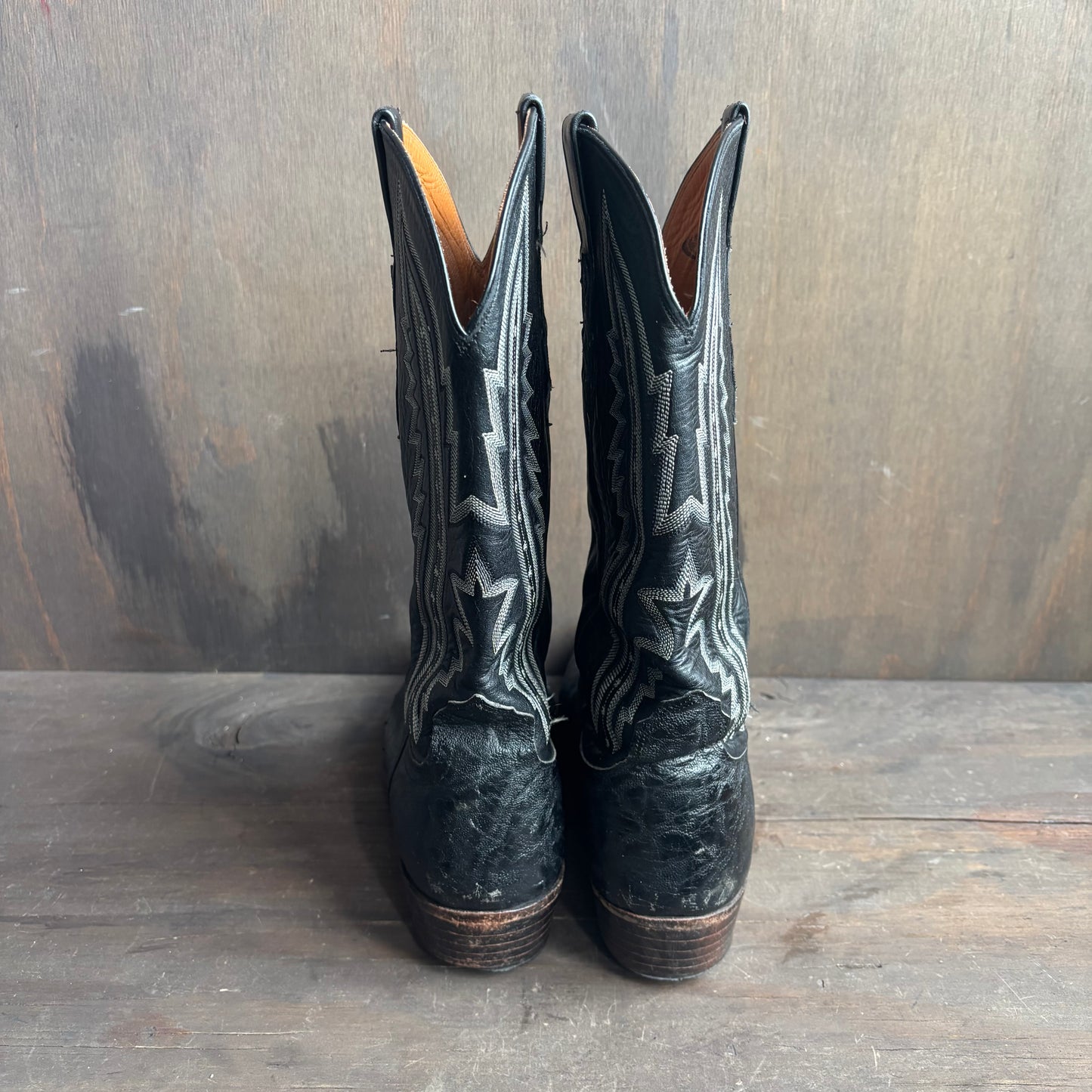 Lucchese 2000 Black Leather Boots