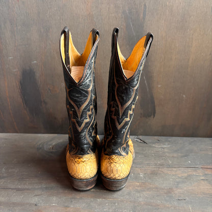 Vintage Nocona Two-Tone Reptile Foot Boots