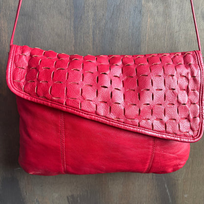 Vintage Red Leather Bag