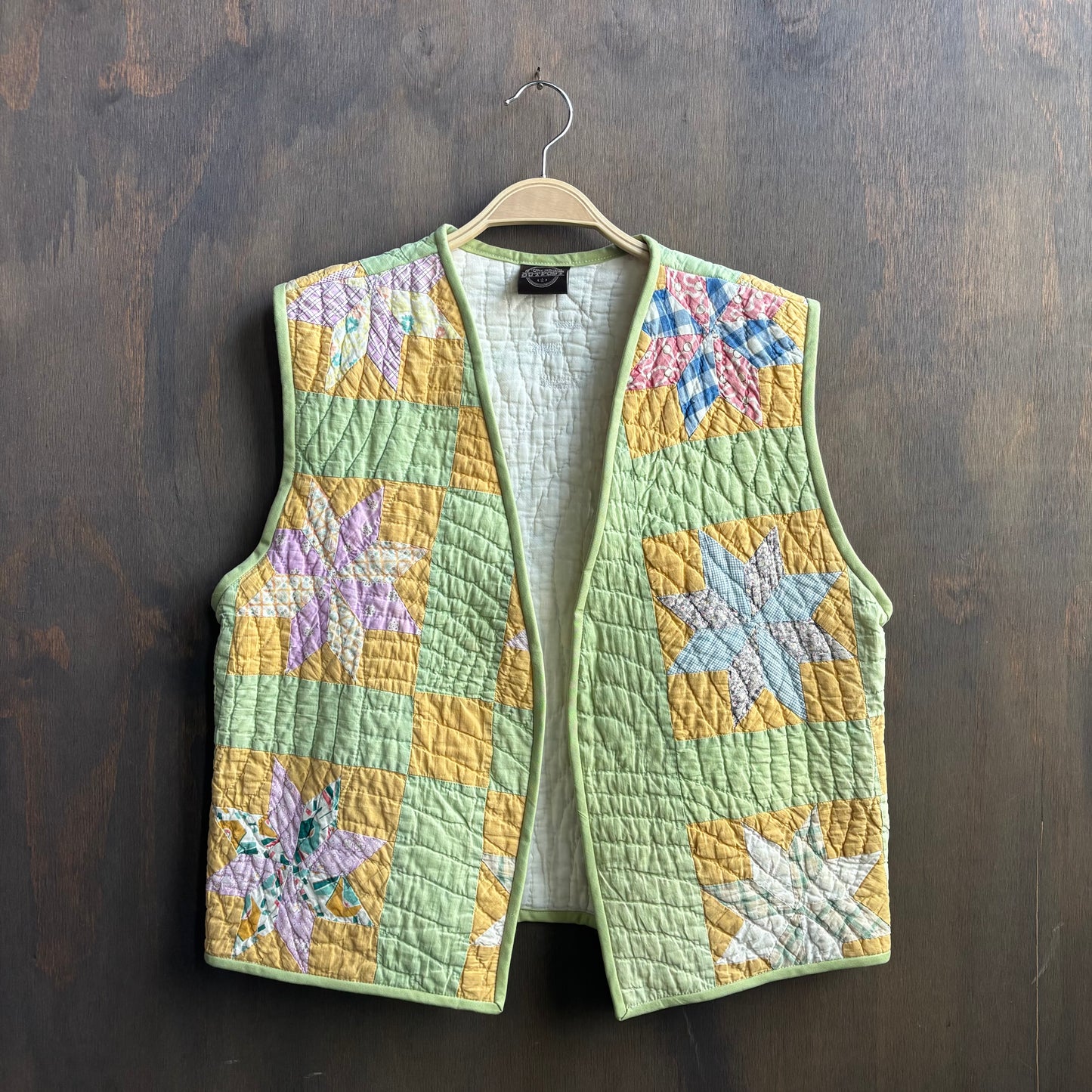 Vintage Yellow and Green Quilt Vest