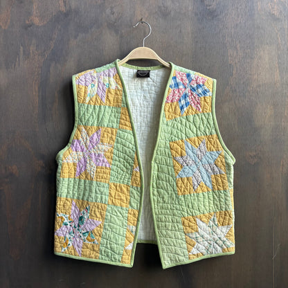 Vintage Yellow and Green Quilt Vest
