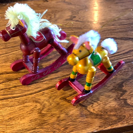 Rocking Horse Ornaments (2)