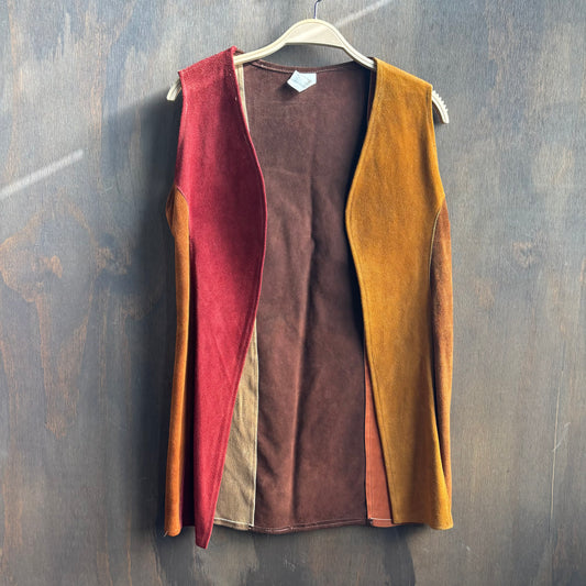 Custom Paneled Leather Vest