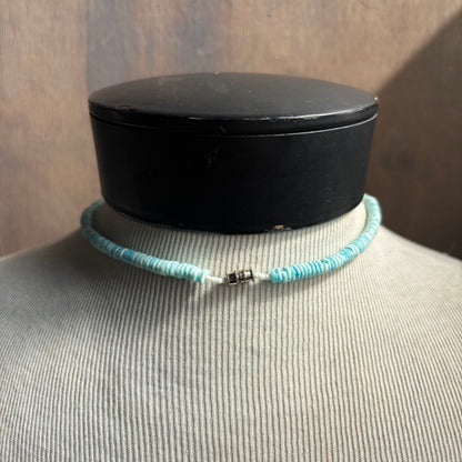 Dyed Blue Shell Necklace