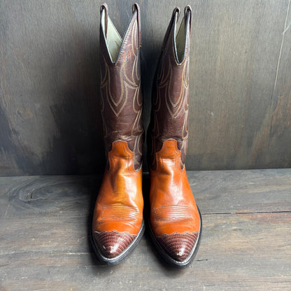 ACME Tan Reptile Toe Boot