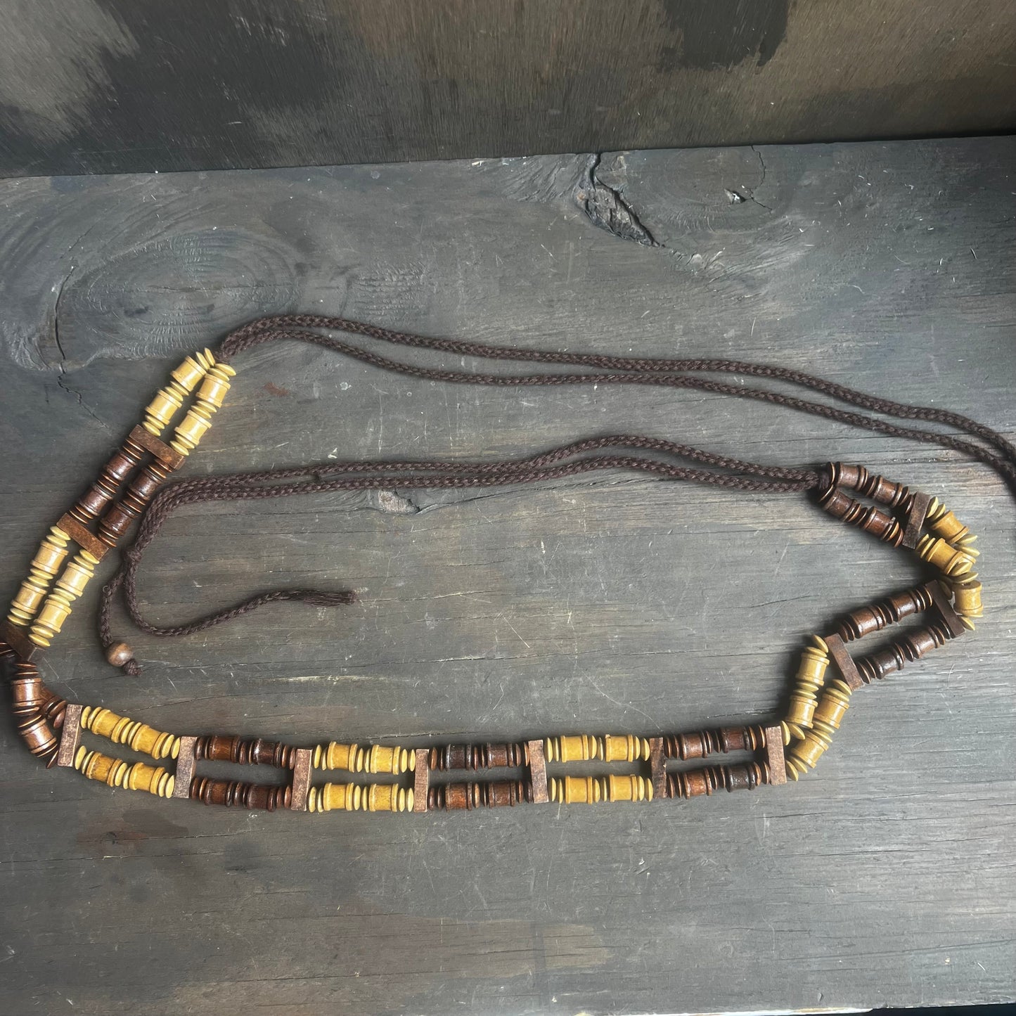 Wood Beaded Belt