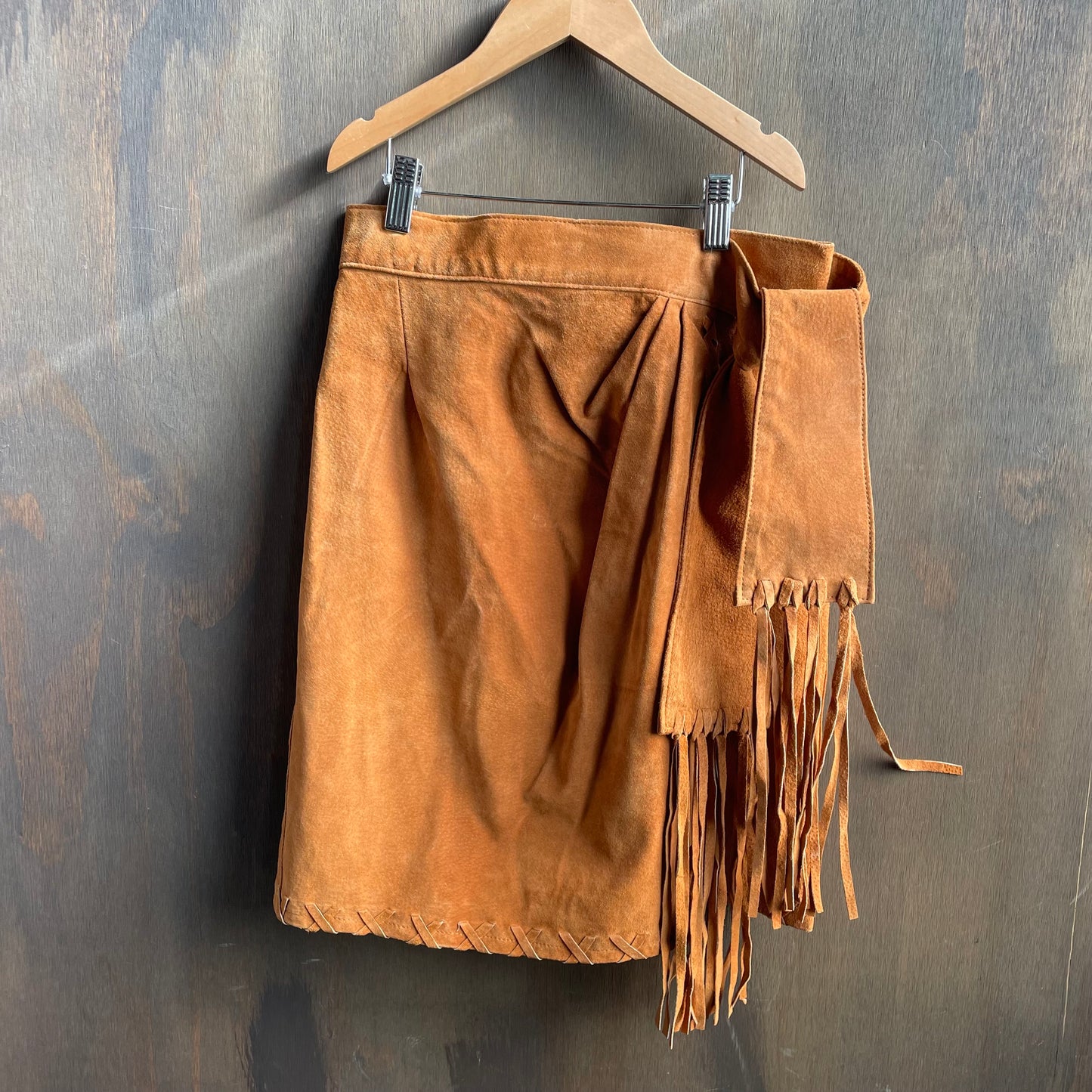 Vintage frontier wear suede skirt