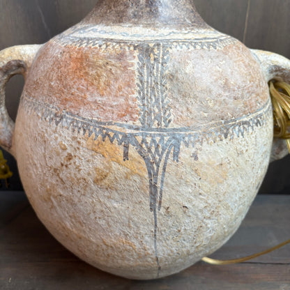 Pottery Style Lamp with Shade (Set of 2)