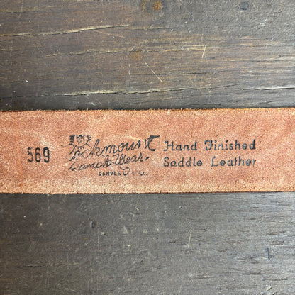 Rockmount Ranch Wear Tan Tooled Leather Belt