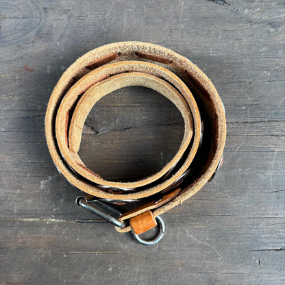 Tan Leather Belt with Conchos