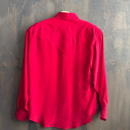 Longhorn Red Button Up with Decorative Buttons