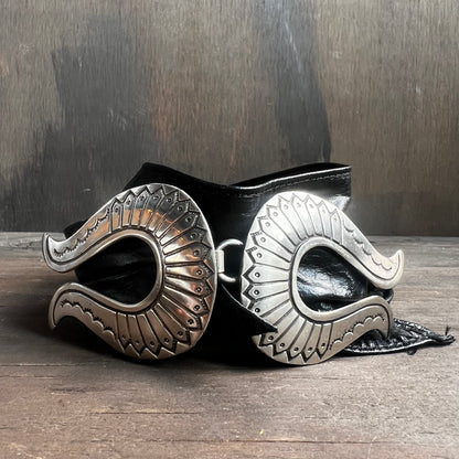 Black and Silver Western Belt