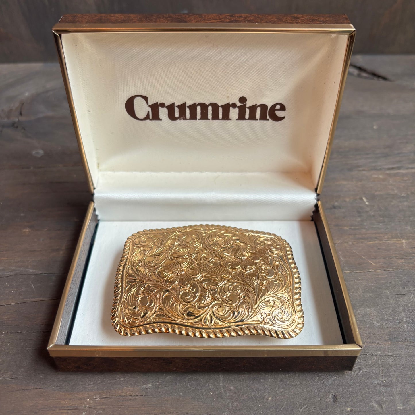 Crumrine Gold Plated Belt Buckle